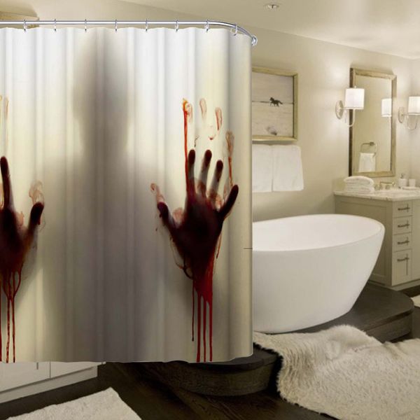 wholesale- bloody bathroom waterproof polyester shower curtain bath bathing sheer for home decorations
wholesale- bloody bathroom waterproof polyester shower curtain bath bathing sheer for home decorations