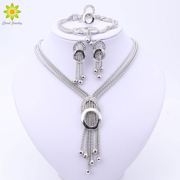 2017 new fashion dubai jewelry set silver plated romantic nigerian wedding african beads costume jewelry set for women, Slivery;golden
2017 new fashion dubai jewelry set silver plated romantic nigerian wedding african beads costume jewelry set for women, Slivery;golden