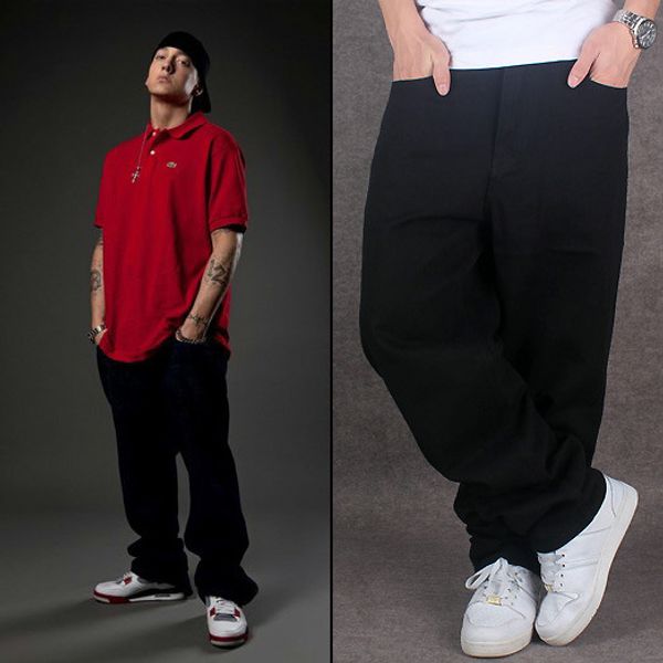 wholesale- new arrival mens pure black hiphop baggy cotton denim jeans loose fit for street dancing wide leg plus size 42 44 46, Blue
wholesale- new arrival mens pure black hiphop baggy cotton denim jeans loose fit for street dancing wide leg plus size 42 44 46, Blue