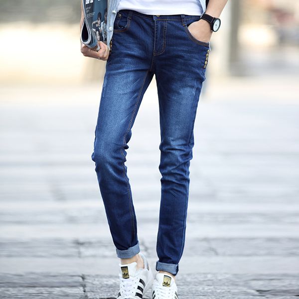 wholesale-2016 men's fashion jeans new brand men's pants thin slim skinny jeans pencil pants male tights lp15, Blue
wholesale-2016 men's fashion jeans new brand men's pants thin slim skinny jeans pencil pants male tights lp15, Blue