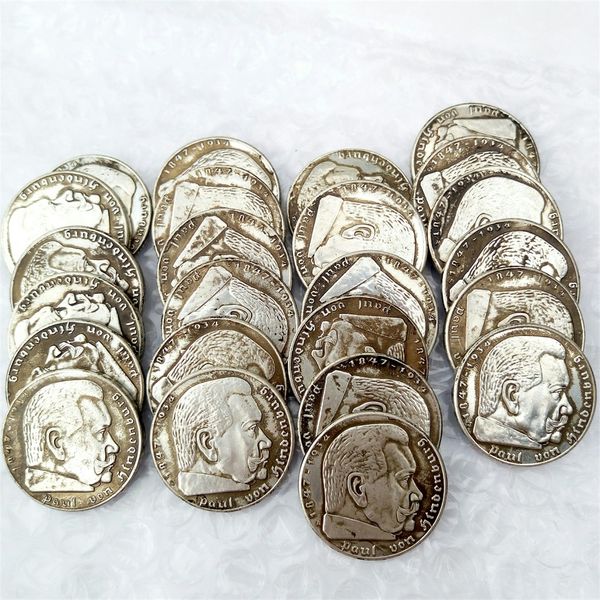 Germany 5 Germany 5 Mark 1936 1937 1938 1939 A D E F G J 24pcs Silver Edge letter Cheap Factory Price nice home Accessories Silver Coins
