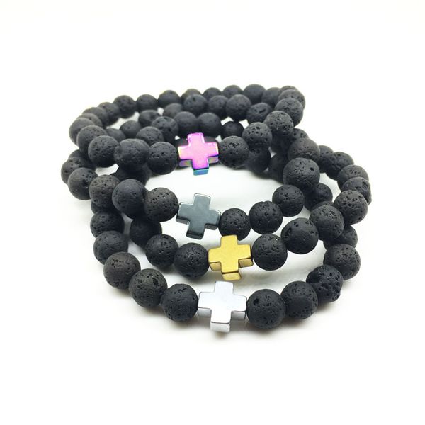 jewelry new 8mm natural stone beads lava bracelet cross bracelets for women men gift, Black
jewelry new 8mm natural stone beads lava bracelet cross bracelets for women men gift, Black