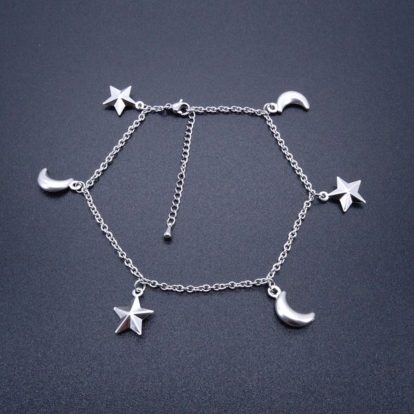 stainless steel anklets fashion jewelry ankle bracelet star and moon charm waterproof 23+5 cm adjust to 11" factory offer, Red;blue
stainless steel anklets fashion jewelry ankle bracelet star and moon charm waterproof 23+5 cm adjust to 11" factory offer, Red;blue
