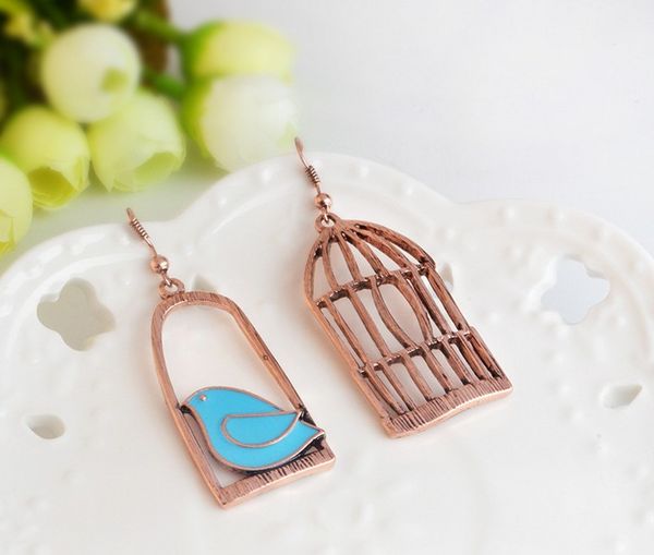 vintage jewelry rose gold plated irregular oil bird cage drop earrings for women gifts dangle earring, Silver
vintage jewelry rose gold plated irregular oil bird cage drop earrings for women gifts dangle earring, Silver