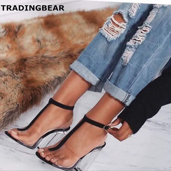 New crystal shoes clear PVC transparent sandals chunky heels women prom club party shoes Size 35 To 40
New crystal shoes clear PVC transparent sandals chunky heels women prom club party shoes Size 35 To 40