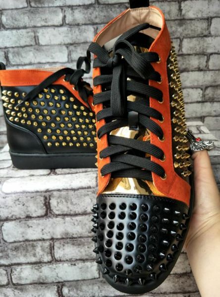 flat men red bottom rivets sole men high casual shoes luxury studded red spikes shoes fashion for shipping wholesale new cofkh, Black
flat men red bottom rivets sole men high casual shoes luxury studded red spikes shoes fashion for shipping wholesale new cofkh, Black