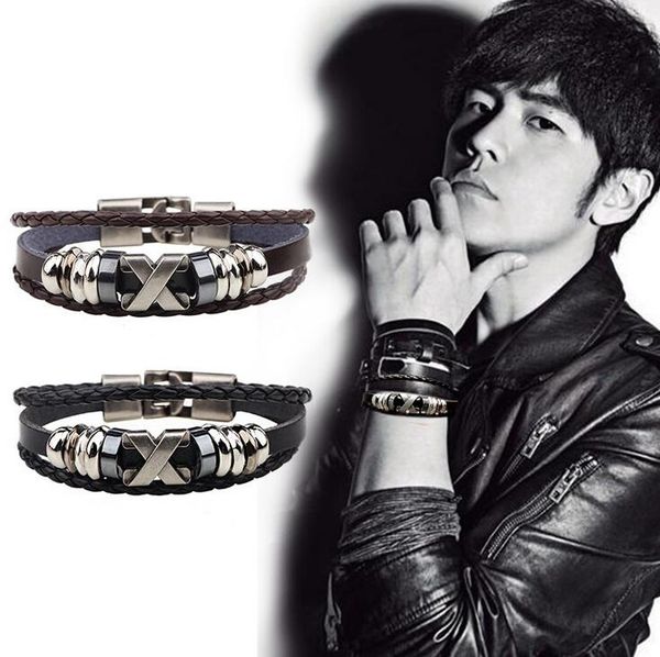 leather x letter retro stainless steel bracelet fb401 mix order 20 pieces a lot slap & snap bracelets, Silver
leather x letter retro stainless steel bracelet fb401 mix order 20 pieces a lot slap & snap bracelets, Silver