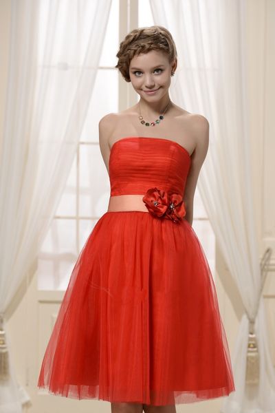 robe de soriee new design orange tulle bridesmaid dress a-line strapless knee-length vestido de noiva maid of honor dress bridal gowns, White;pink
robe de soriee new design orange tulle bridesmaid dress a-line strapless knee-length vestido de noiva maid of honor dress bridal gowns, White;pink