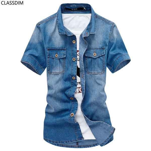 2017 new men's denim shirt Men's cotton denim short sleeve shirt Slim fashion Classic male models Blue summer thin section shirt skinny free
2017 new men's denim shirt Men's cotton denim short sleeve shirt Slim fashion Classic male models Blue summer thin section shirt skinny free