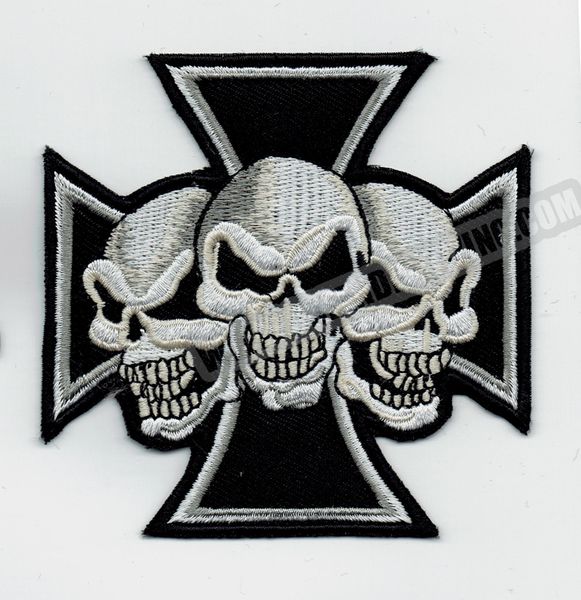 cool maltese cross devil triple skulls biker motorcyle vest jacket embroidery punk biker patch diy cloth patch jersey badge ing, Black
cool maltese cross devil triple skulls biker motorcyle vest jacket embroidery punk biker patch diy cloth patch jersey badge ing, Black