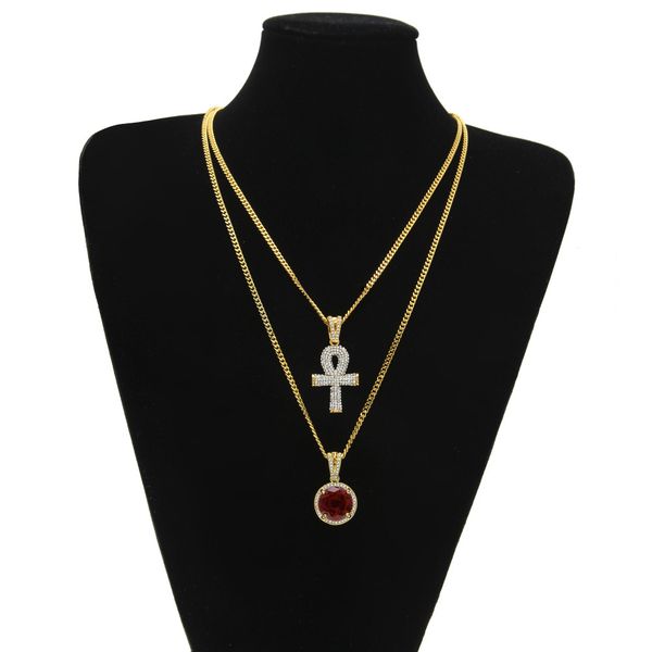 egyptian large ankh key pendant necklaces sets round ruby sapphire with rhinestones cross charms cuban link chains for mens hip hop jewelry, Silver
egyptian large ankh key pendant necklaces sets round ruby sapphire with rhinestones cross charms cuban link chains for mens hip hop jewelry, Silver