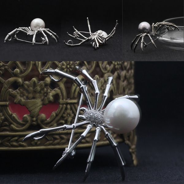 halloween steampunk style spider pin brooch rhinestone crystal pearl delicate womens gift for casual dailywear b527s, Gray
halloween steampunk style spider pin brooch rhinestone crystal pearl delicate womens gift for casual dailywear b527s, Gray