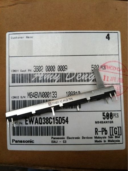 wholesale- 10pcs/lot japan's 7.5 cm long 50kd*2 double sliding potenometer 15mm mixer fader potenometer
wholesale- 10pcs/lot japan's 7.5 cm long 50kd*2 double sliding potenometer 15mm mixer fader potenometer