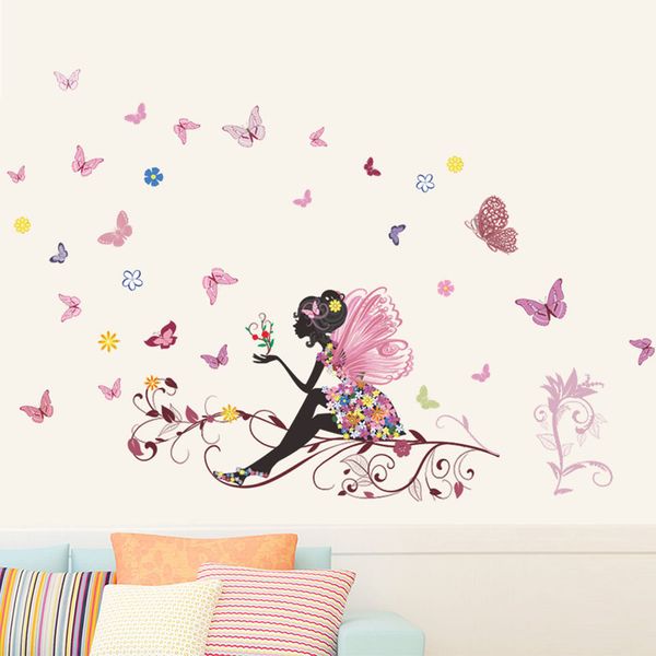new butterfly flower fairy wall decor bedroom living room background wall sticker removable waterproof home decoration
new butterfly flower fairy wall decor bedroom living room background wall sticker removable waterproof home decoration