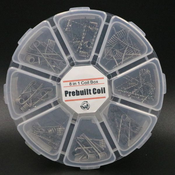8 in 1 Coil Box Prebuilt Coil Clapton Hive Tiger Quad Flat twisted Mix twisted Fused clapton Alien 80 pcs Coil DHL Free
8 in 1 Coil Box Prebuilt Coil Clapton Hive Tiger Quad Flat twisted Mix twisted Fused clapton Alien 80 pcs Coil DHL Free