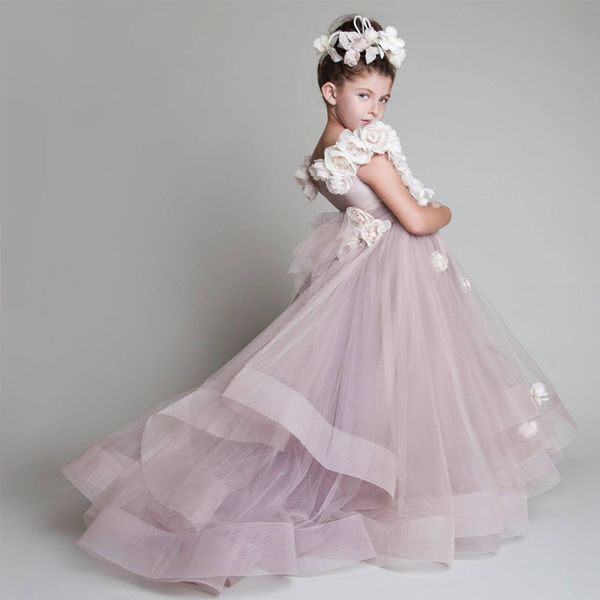2017 new lovely new tulle ruffled handmade flowers one-shoulder flower girls' dresses girl' pageant dresses, White;blue
2017 new lovely new tulle ruffled handmade flowers one-shoulder flower girls' dresses girl' pageant dresses, White;blue