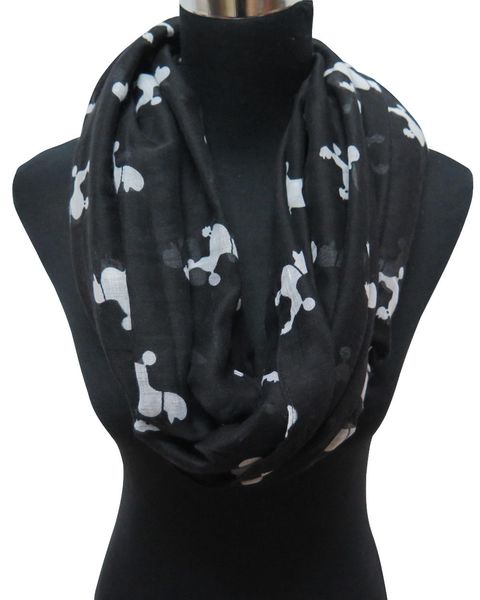 wholesale- 10pcs/lot poodle dog animal print women's infinity scarf, ing, Blue;gray 
wholesale- 10pcs/lot poodle dog animal print women's infinity scarf, ing, Blue;gray