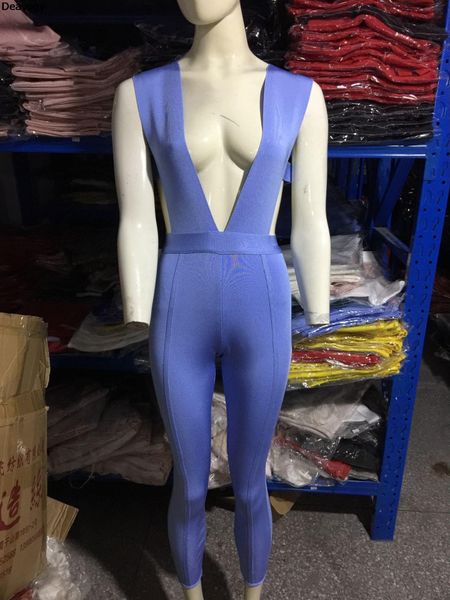 wholesale- new color deavogy 2017 light blue deep v neck women slim bandage jumpsuits sale, Black;white
wholesale- new color deavogy 2017 light blue deep v neck women slim bandage jumpsuits sale, Black;white