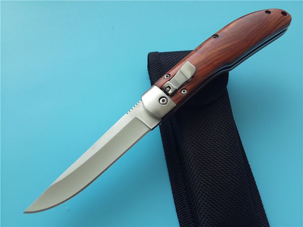 Cn1315 leverlock au knife Wood handle 440C steel Satin Plain Drop point Folding blade EDC pocket Tactical knives with nylon sheath
Cn1315 leverlock au knife Wood handle 440C steel Satin Plain Drop point Folding blade EDC pocket Tactical knives with nylon sheath