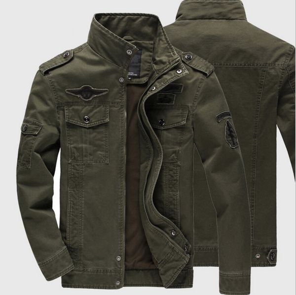 new men jacket spring and autumn outfit washing cotton air force one military jacket, Black;brown
new men jacket spring and autumn outfit washing cotton air force one military jacket, Black;brown