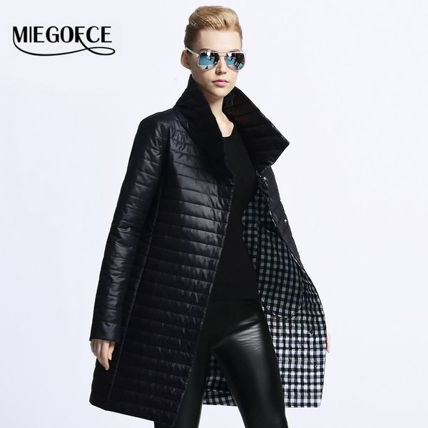 wholesale- miegofce 2017 new spring jacket parka women winter coat women's warm outwear thin cotton-padded long jackets coats high qual, Black
wholesale- miegofce 2017 new spring jacket parka women winter coat women's warm outwear thin cotton-padded long jackets coats high qual, Black