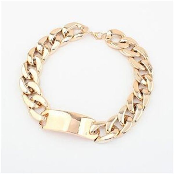 Luxury Jewelry Silver Gold Punk Style for Women Golden Aluminum Alloy Link ID Chunky Chain Choker Short Necklace for Women Party Wear
Luxury Jewelry Silver Gold Punk Style for Women Golden Aluminum Alloy Link ID Chunky Chain Choker Short Necklace for Women Party Wear