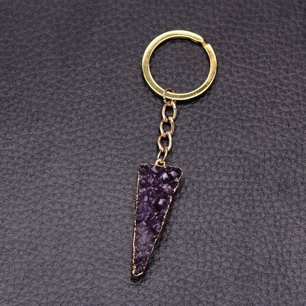 gold plated irregular druzy amethyst natural stone key chains women purple crystal keychain christmas gift, Silver
gold plated irregular druzy amethyst natural stone key chains women purple crystal keychain christmas gift, Silver