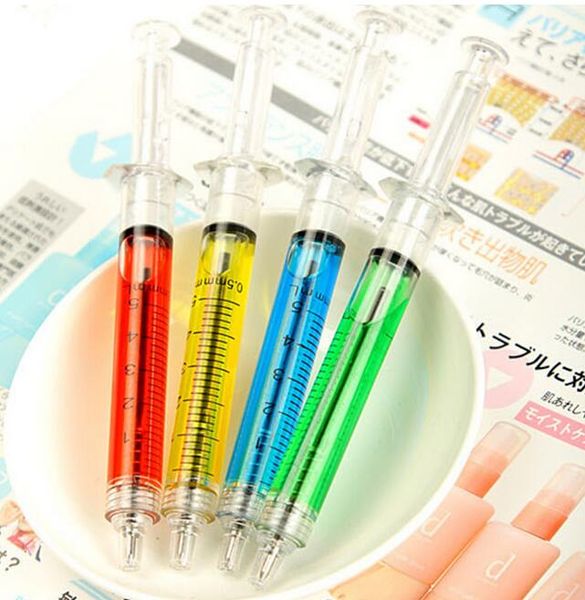 100 Pieces Mixed Hospital Medical Nurse Syringe Pens Ballpen Ballpoint Assorted Colors