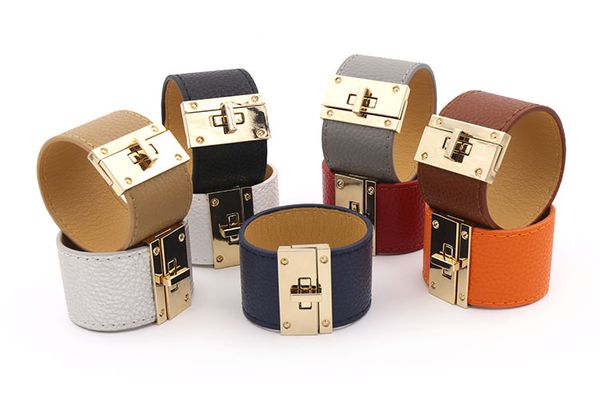 metal charm h bracelet wide leather pu bracelets bangles for women men punk femme pulseira feminina masculina jewelry, Golden;silver
metal charm h bracelet wide leather pu bracelets bangles for women men punk femme pulseira feminina masculina jewelry, Golden;silver