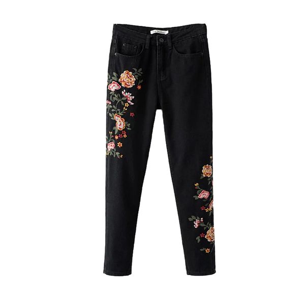 wholesale- united states in the spring of 2017 new women's fashion fan all-match heavy flower embroidery paige denim skinny pants, Blue
wholesale- united states in the spring of 2017 new women's fashion fan all-match heavy flower embroidery paige denim skinny pants, Blue