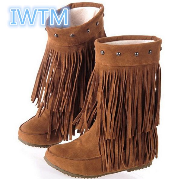 wholesale- 2016 spring women autumn 3 layer fringe tassels flat heel boots knee boots big size shoes 35-43 snow boots iwtm-8356, Black
wholesale- 2016 spring women autumn 3 layer fringe tassels flat heel boots knee boots big size shoes 35-43 snow boots iwtm-8356, Black