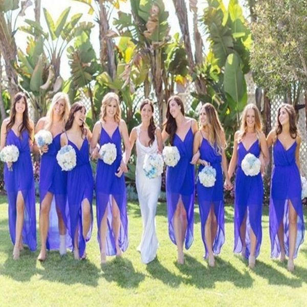2020 summer fashion blue bridesmaid dresses high low chiffon spaghetti straps short front long back girls party gowns custom size, White;pink
2020 summer fashion blue bridesmaid dresses high low chiffon spaghetti straps short front long back girls party gowns custom size, White;pink