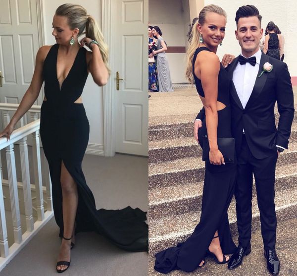 deep v neck black straight prom dresses long sheer waist prom gowns high leg slit attractive evening party dresses vestido de gala
deep v neck black straight prom dresses long sheer waist prom gowns high leg slit attractive evening party dresses vestido de gala