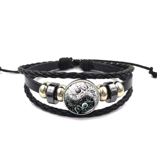 12pcs tai chi yin yang charm bracelet multilayer braided bracelet vintage jewelry mens leather bracelets for women gift, Red;brown
12pcs tai chi yin yang charm bracelet multilayer braided bracelet vintage jewelry mens leather bracelets for women gift, Red;brown