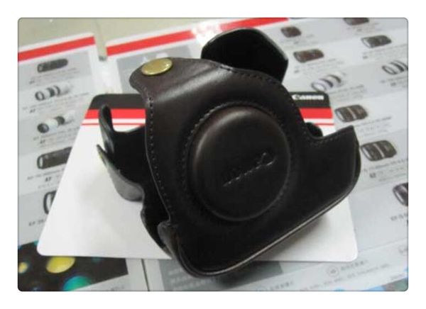 camera leather case bag smooth leather bag case cover for Canon G11 G12 case