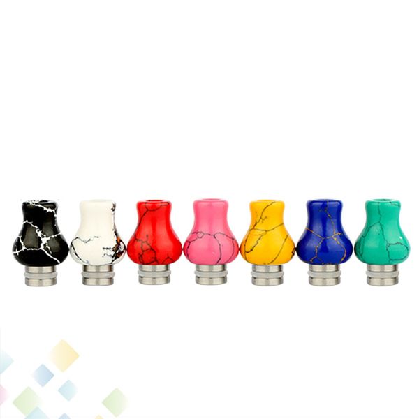 

Turquoise Vase Drip Tip Beautiful Tophus Stone Drip Tips Vase Mouthpiece for 510 E cigarette RDA RBA Vaporizers High quality DHL Free