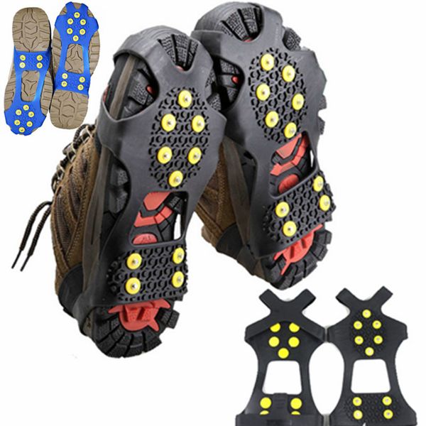 Non-slip Over Shoe Snow & Ice Cleats Grips Anti-slip Studded Ice Traction Shoe Covers Spike Crampons Cleats Size S /m/ L/xl