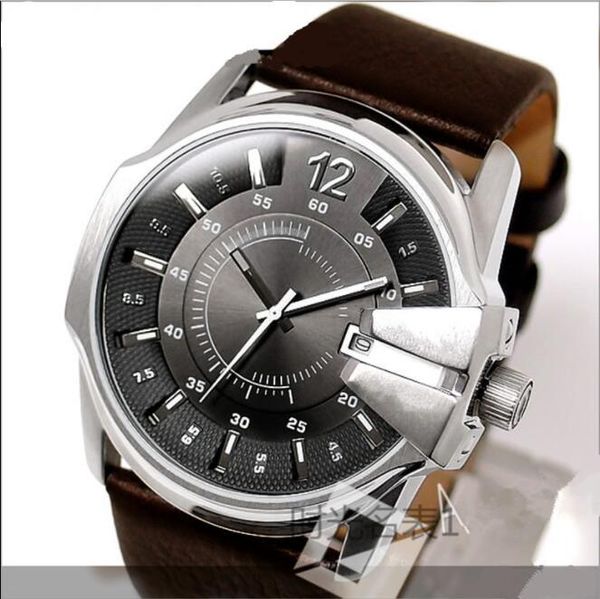 

DZ часы мужские Спортивные кварцевые часы Montre luxe военные Atmos часы Кожаный ремешок 5