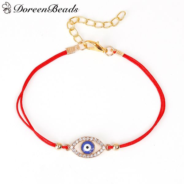 wholesale- doreenbeads polyester red string braided friendship women bracelets gold plated blue evil eye clear rhinestone 19cm long 1 piece, Golden;silver
wholesale- doreenbeads polyester red string braided friendship women bracelets gold plated blue evil eye clear rhinestone 19cm long 1 piece, Golden;silver