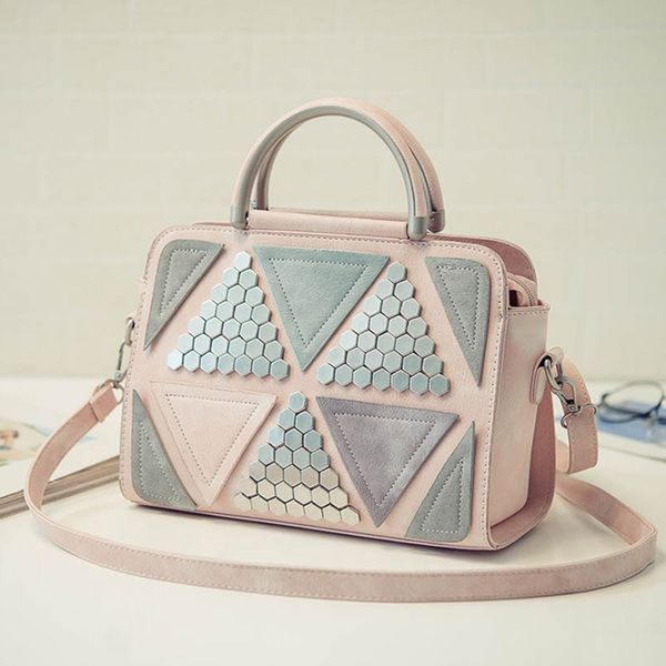wholesale- 2016 new women's handle bags splice shoulder bags ladies rivet patchwork tote bags messenger bag
wholesale- 2016 new women's handle bags splice shoulder bags ladies rivet patchwork tote bags messenger bag