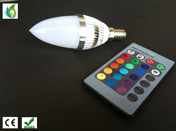 Светодиодная лампа RGB E27 E14 B22 Праздничные огни с дистанционным управлением 120 град 
Светодиодная лампа RGB E27 E14 B22 Праздничные огни с дистанционным управлением 120 град