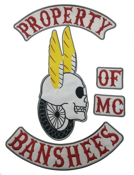 new arrival property banshees embroidered patch iron on jacket full back size for biker patch ing, Black
new arrival property banshees embroidered patch iron on jacket full back size for biker patch ing, Black