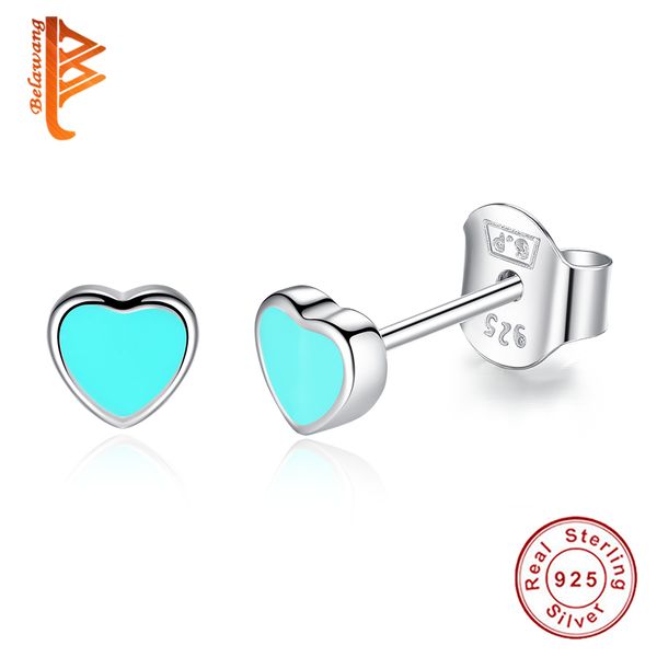 BELAWANG Authentic 100% 925 Sterling Silver Heart Shape Stud Earrings for Women Fashion Genuine Jewelry Blue&Pink Enamel Party Gift
BELAWANG Authentic 100% 925 Sterling Silver Heart Shape Stud Earrings for Women Fashion Genuine Jewelry Blue&Pink Enamel Party Gift