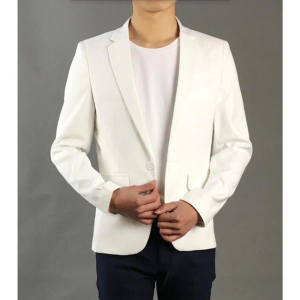 wholesale- autumn men's suit jacket white wedding the groom business suit fashion trend coat suits formal occasions, White;black
wholesale- autumn men's suit jacket white wedding the groom business suit fashion trend coat suits formal occasions, White;black
