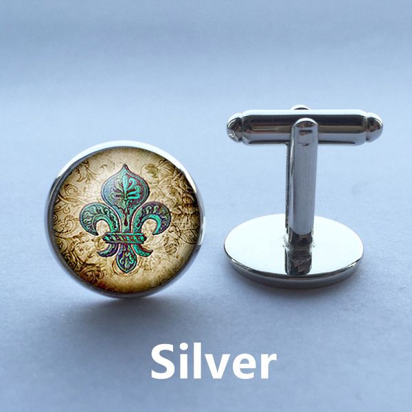 Lucky Charm Fleur De Lis Vintage Sleeve Button Glass Dome Shirt Cufflinks Brand Silver Plated Cuff Links Man Woman Wedding Groom
Lucky Charm Fleur De Lis Vintage Sleeve Button Glass Dome Shirt Cufflinks Brand Silver Plated Cuff Links Man Woman Wedding Groom