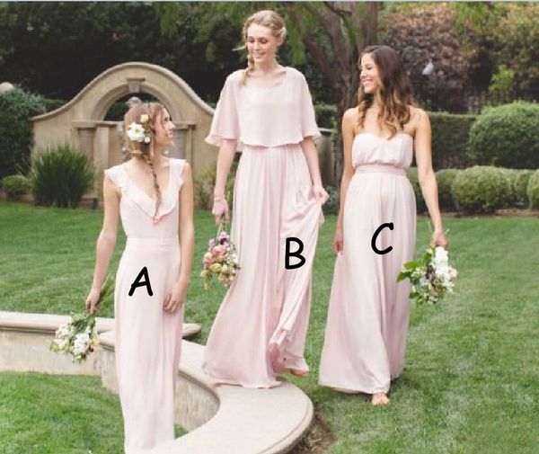 2018 long chiffon bridesmaid dresses for sale pink v neck a maid of honor for wedding online, White;pink
2018 long chiffon bridesmaid dresses for sale pink v neck a maid of honor for wedding online, White;pink