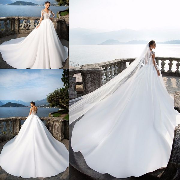 2017 mode t long leeve a line wedding dre e bridal gown heer v neck lace applique atin chapel train wedding dre ve tido de novia
2017 mode t long leeve a line wedding dre e bridal gown heer v neck lace applique atin chapel train wedding dre ve tido de novia