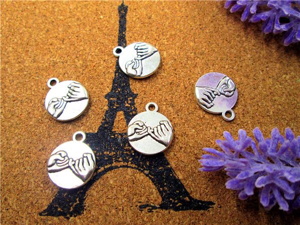 45pcs-- pinky promise charms, antique silver pinky swear charm pendants, hand pendant, friend, supplies 18x14mm, Bronze;silver
45pcs-- pinky promise charms, antique silver pinky swear charm pendants, hand pendant, friend, supplies 18x14mm, Bronze;silver