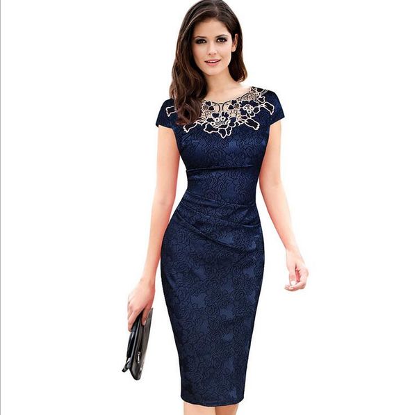 good a++ summer runway dresses short-sleeved rose pencil skirt lace dress lx020, Black
good a++ summer runway dresses short-sleeved rose pencil skirt lace dress lx020, Black