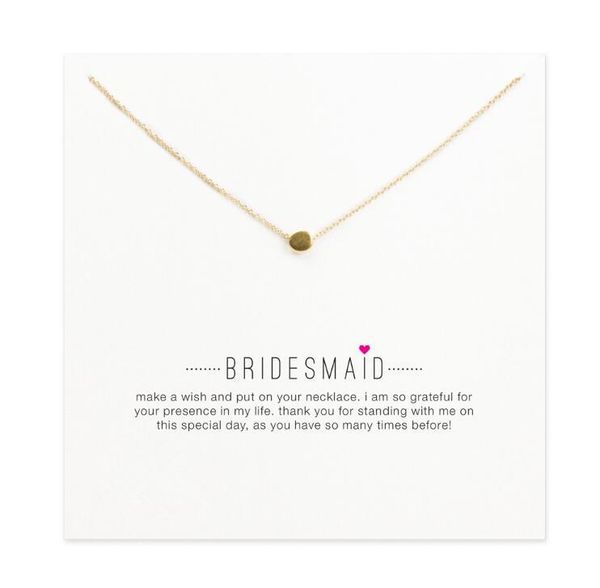 with card cute necklace with little silver and gold color bean pendant (bridesmaid), noble and delicate
with card cute necklace with little silver and gold color bean pendant (bridesmaid), noble and delicate